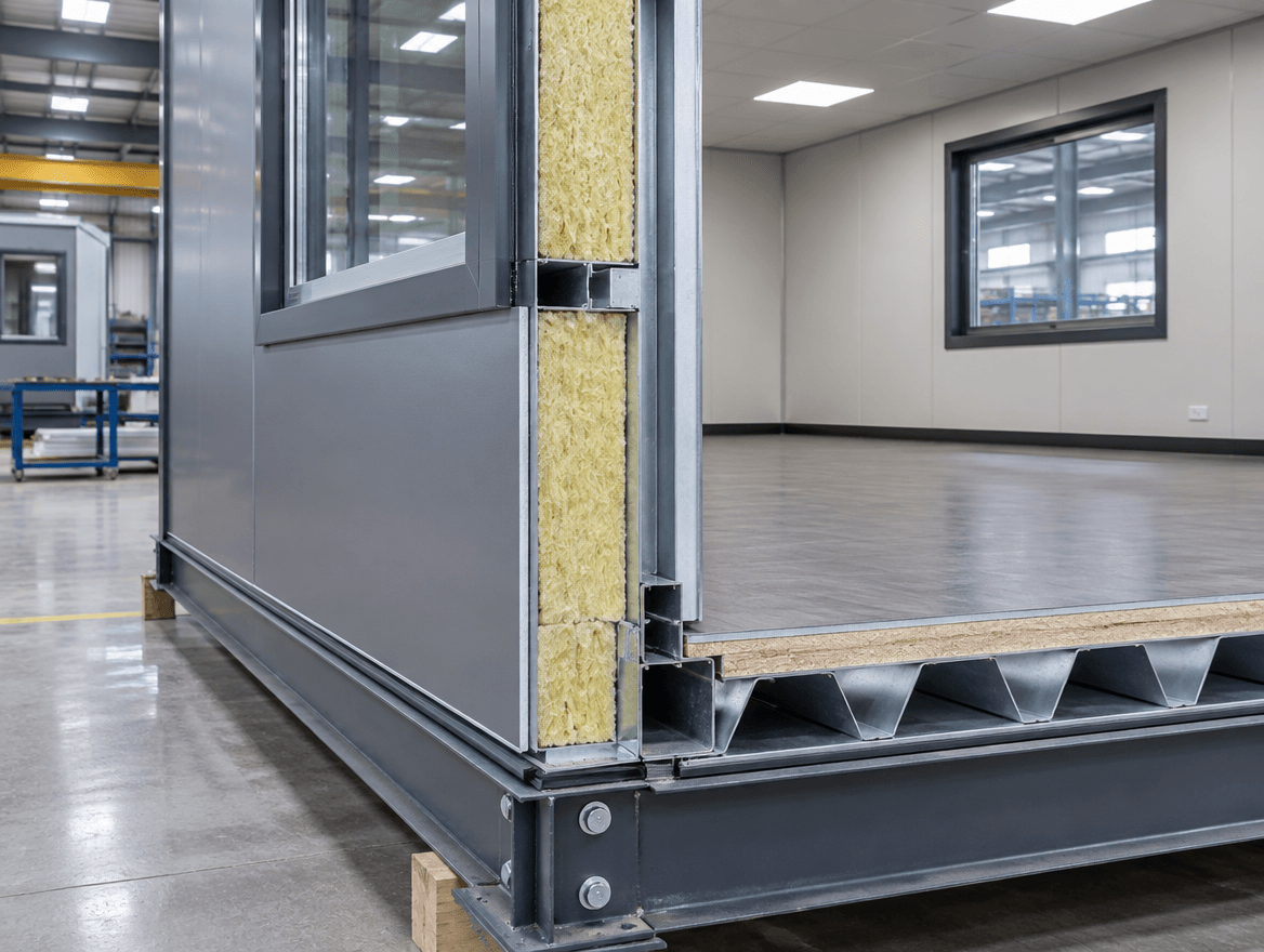 Executive modular site office — construction detail