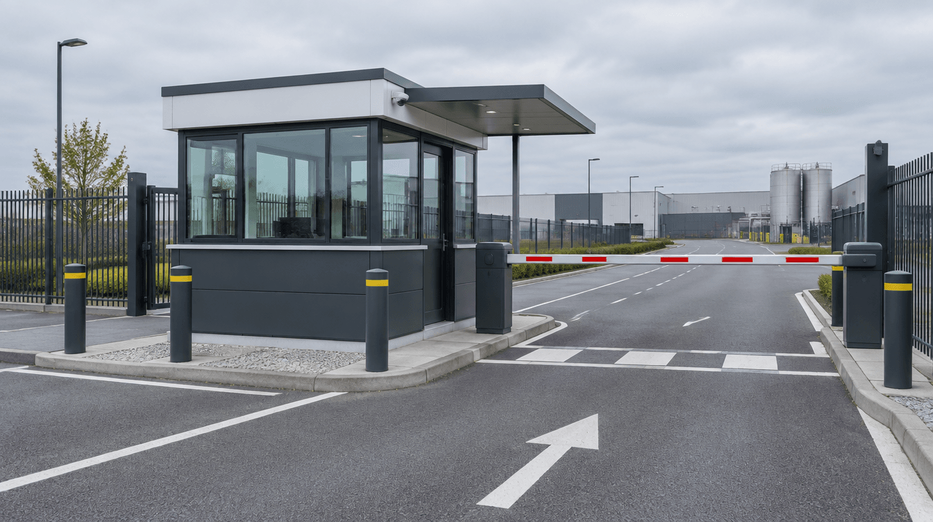 Modular security guard station — on site